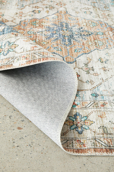 Blair Kindred Blue & Earthy Tones Machine Washable Modern Distressed Rug